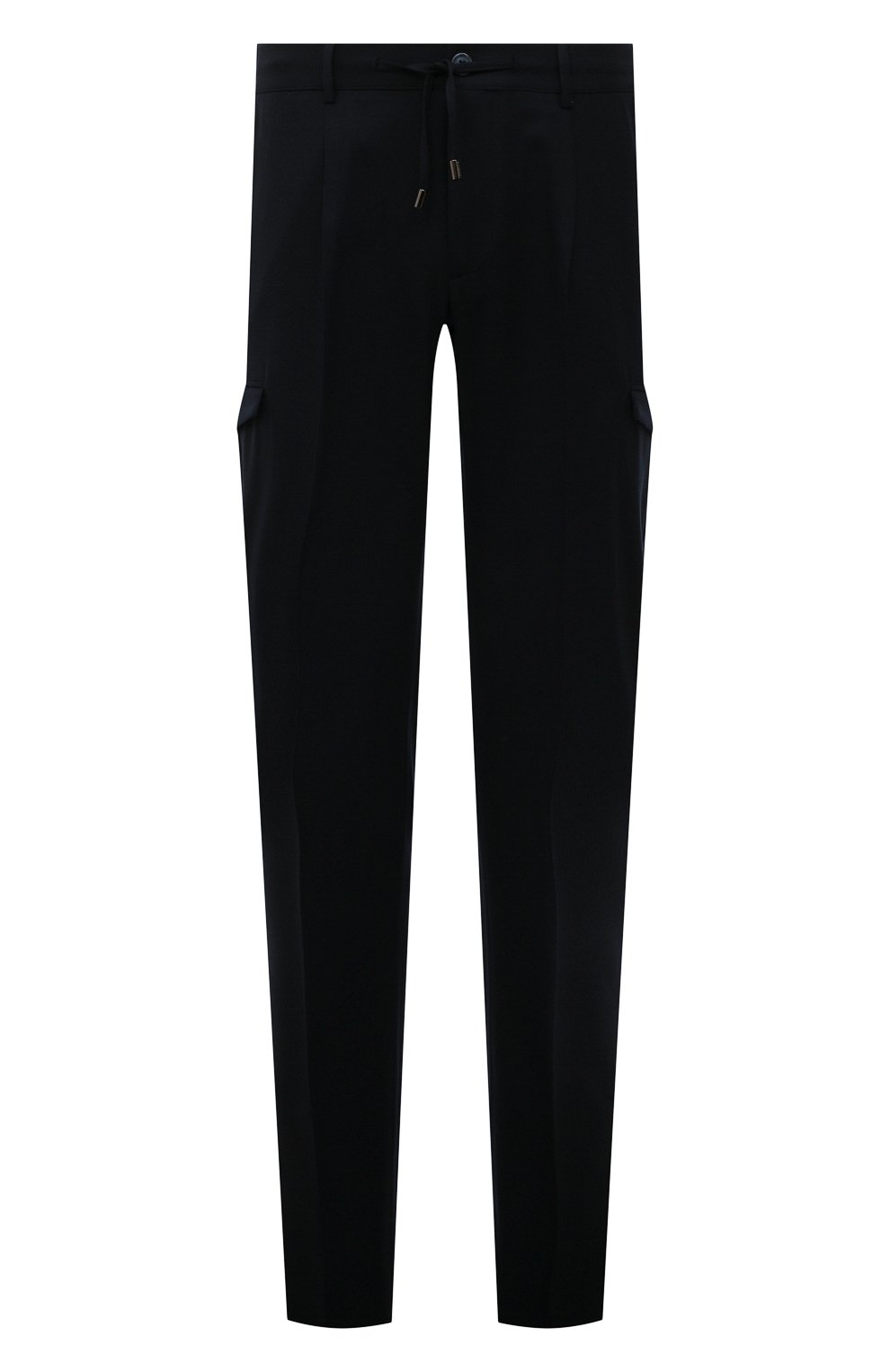 Мужские шерстяные брюки-карго STEFANO RICCI темно-синего цвета, арт. M1T2300080/W610 | Фото 1 (Силуэт М (брюки): Карго; Материал внешний: Шерсть; Длина (брюки, джинсы): Стандартные; Случай: Повседневный; Стили: Кэжуэл)