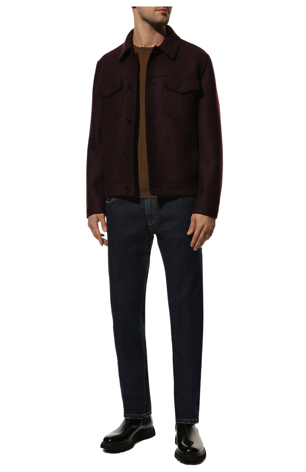 Мужская шерстяная куртка HARRIS WHARF LONDON бордового цвета, арт. C9331MLK | Фото 2 (Кросс-КТ: Куртка; Мужское Кросс-КТ: шерсть и кашемир; Материал внешний: Шерсть; Рукава: Длинные; Длина (верхняя одежда): Короткие; Стили: Кэжуэл)