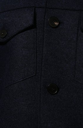 Мужская шерстяная куртка HARRIS WHARF LONDON темно-синего цвета, арт. C9331MLK | Фото 5 (Кросс-КТ: Куртка; Мужское Кросс-КТ: шерсть и кашемир; Материал внешний: Шерсть; Рукава: Длинные; Длина (верхняя одежда): Короткие; Стили: Кэжуэл)