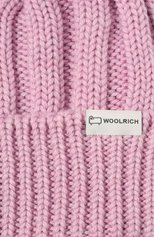 Детского шерстяная шапка WOOLRICH розового цвета, арт. CFWKAC0145FR/UF0428 | Фото 3 (Материал: Текстиль, Шерсть)