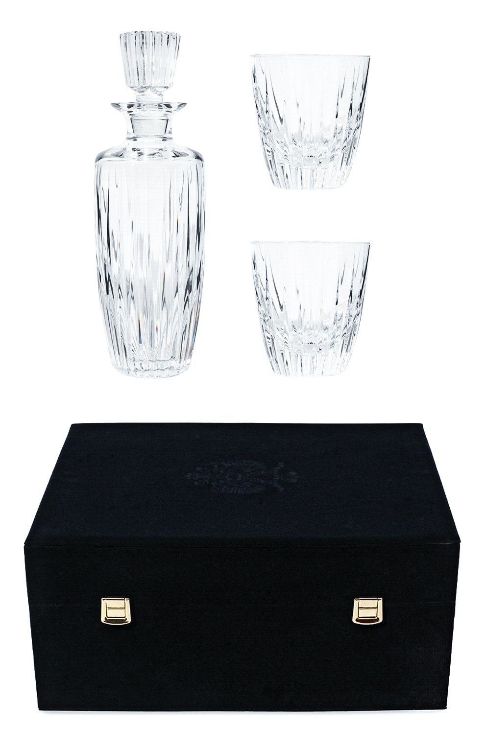 Набор из штофа и двух стаканов для виски illusion TSAR прозрачного цвета, арт. 54183-2 | Фото 1 (Интерьер Кросс-КТ: Наборы; Ограничения доставки: fragile-2)