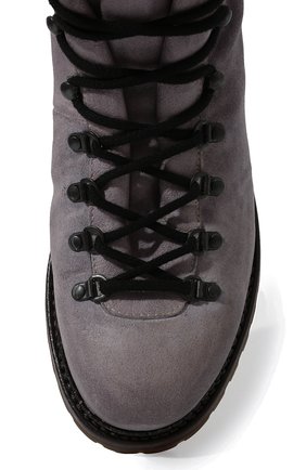 Мужские кожаные ботинки PREMIATA серого цвета, арт. 339P/VINZ+F0D.M0NT0NE | Фото 6 (Материал внешний: Кожа; Материал утеплителя: Натуральный мех; Мужское Кросс-КТ: Ботинки-обувь)