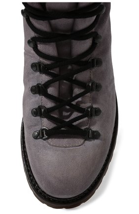 Мужские кожаные ботинки PREMIATA серого цвета, арт. 339P/VINZ+F0D.M0NT0NE | Фото 7 (Материал внешний: Кожа; Материал утеплителя: Натуральный мех; Мужское Кросс-КТ: Ботинки-обувь)