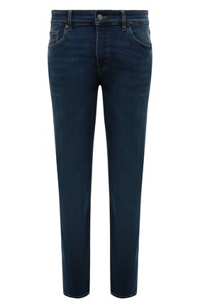 Мужские джинсы BOSS синего цвета, арт. 50479637 | Фото 1 (Материал внешний: Растительное волокно, Лиоцелл; Длина (брюки, джинсы): Стандартные)