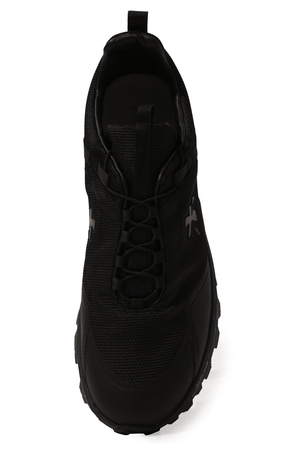 Мужские комбинированные кроссовки cross PREMIATA черного цвета, арт. CR0SS/VAR226 | Фото 6 (Материал внешний: Текстиль; Материал внутренний: Натуральная кожа; Стили: Классический; Материал утеплителя: Без утеплителя)