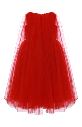 Детское платье jessie SASHA KIM красного цвета, арт. УТ-00000287/1 | Фото 2 (Рукава: Короткие; Материал внешний: Синтетический материал; Материал подклада: Вискоза)