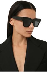Женские солнцезащитные очки BOSS черного цвета, арт. 1386 807 | Фото 2 (Тип очков: С/з; Очки форма: Квадратные)