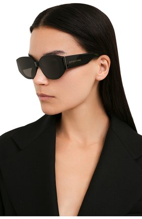 Женские солнцезащитные очки SPEKTRE черного цвета, арт. NE0 01AFT | Фото 2 (Материал: Пластик; Тип очков: С/з; Очки форма: Овальные)