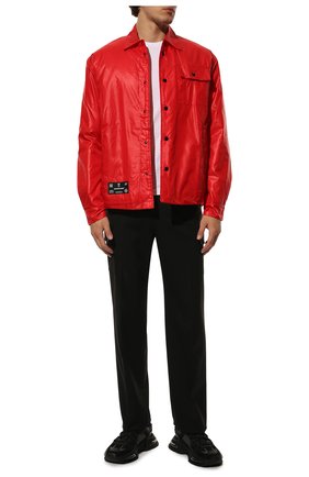 Мужская утепленная куртка DIEGO VENTURINO красного цвета, арт. FW22-DV JKT FKEBSC | Фото 2 (Кросс-КТ: Куртка; Рукава: Длинные; Материал внешний: Синтетический материал; Стили: Гранж; Мужское Кросс-КТ: утепленные куртки; Материал подклада: Синтетический материал; Длина (верхняя одежда): Короткие)
