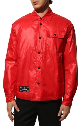 Мужская утепленная куртка DIEGO VENTURINO красного цвета, арт. FW22-DV JKT FKEBSC | Фото 3 (Кросс-КТ: Куртка; Рукава: Длинные; Материал внешний: Синтетический материал; Стили: Гранж; Мужское Кросс-КТ: утепленные куртки; Материал подклада: Синтетический материал; Длина (верхняя одежда): Короткие)