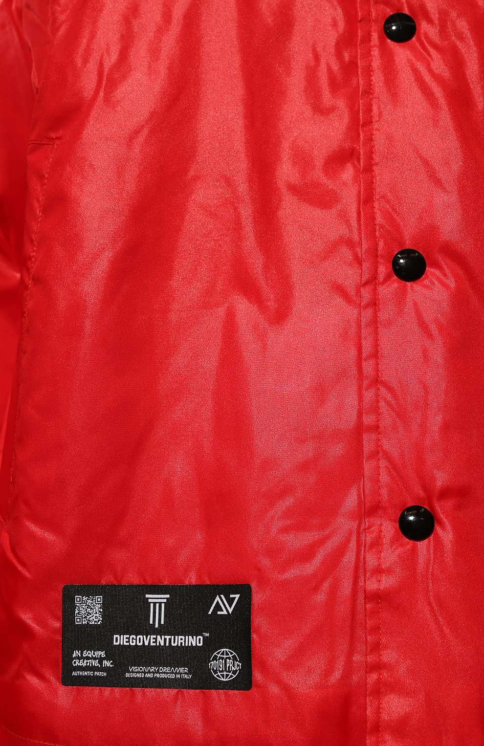 Мужская утепленная куртка DIEGO VENTURINO красного цвета, арт. FW22-DV JKT FKEBSC | Фото 5 (Кросс-КТ: Куртка; Рукава: Длинные; Материал внешний: Синтетический материал; Стили: Гранж; Мужское Кросс-КТ: утепленные куртки; Материал подклада: Синтетический материал; Длина (верхняя одежда): Короткие)