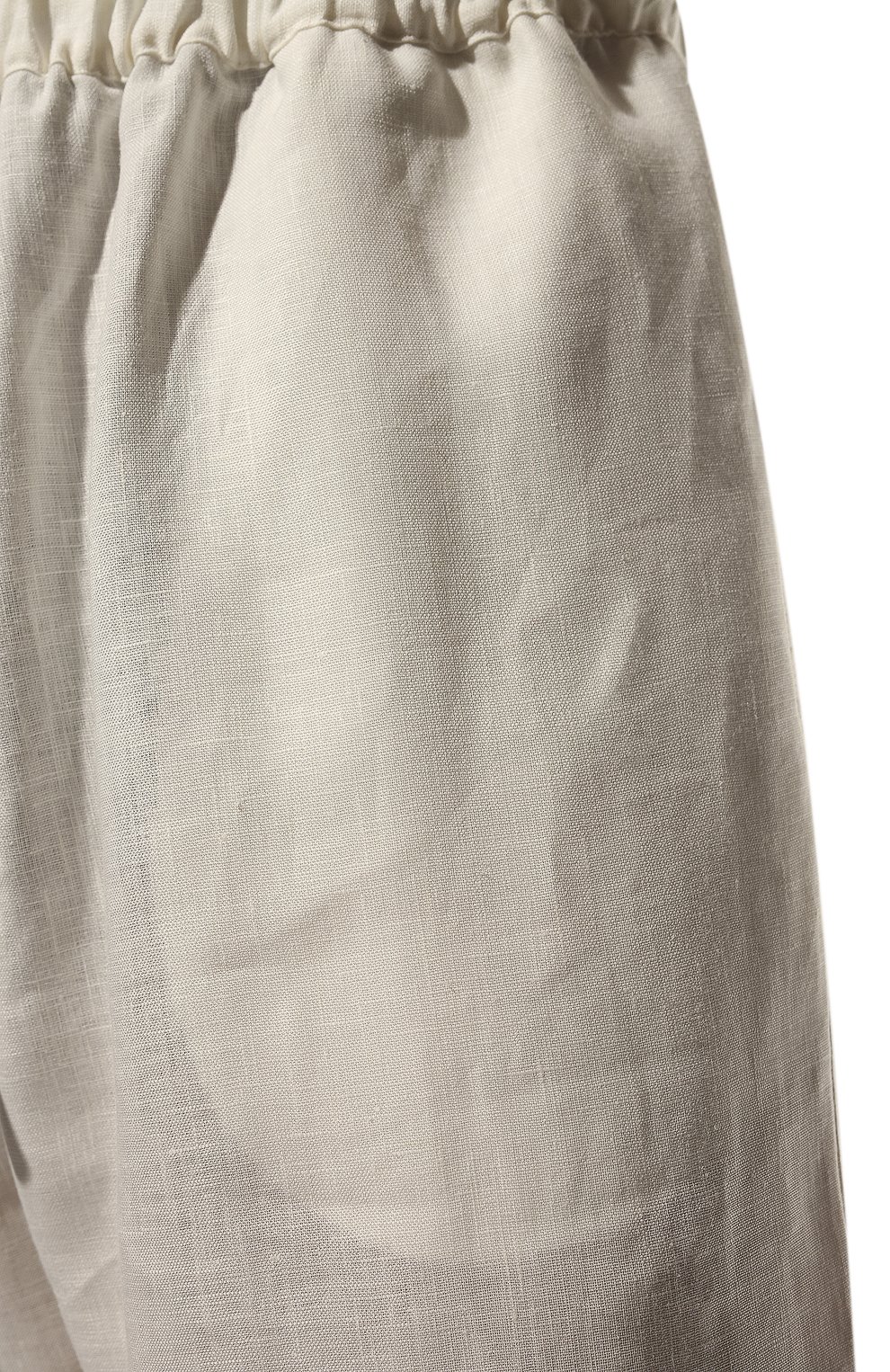 Мужские льняные брюки ZILLI белого цвета, арт. MFX-84060-G13711/0004 | Фото 5 (Длина (брюки, джинсы): Стандартные; Случай: Повседневный; Материал внешний: Лен; Стили: Кэжуэл)