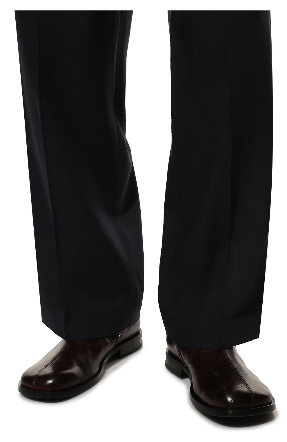 Мужские кожаные сапоги MATTIA CAPEZZANI бордового цвета, арт. M2121/FL0RENCE | Фото 3 (Материал внешний: Кожа; Материал внутренний: Натуральная кожа; Материал утеплителя: Без утеплителя; Мужское Кросс-КТ: Сапоги-обувь)