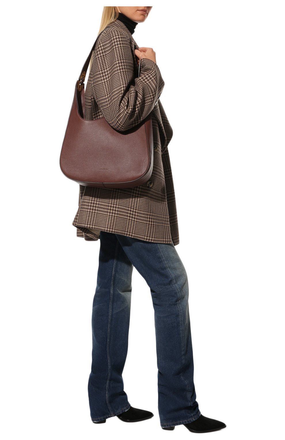 Женская сумка zelda COCCINELLE бордового цвета, арт. E1 MI2 13 01 01 | Фото 7 (Сумки-технические: Сумки top-handle; Размер: medium; Материал: Натуральная кожа)