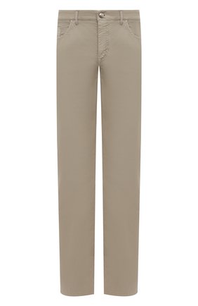 Мужские хлопковые брюки ZILLI кремвого цвета, арт. M0X-D0120-C0TE1/R001 | Фото 1 (Длина (брюки, джинсы): Стандартные; Случай: Повседневный; Материал внешний: Хлопок; Стили: Кэжуэл)