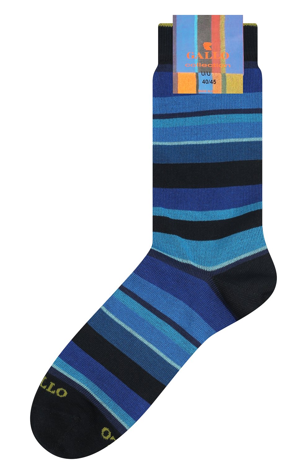 Мужские хлопковые носки GALLO синего цвета, арт. AP103480 | Фото 1 (Кросс-КТ: бельё; Материал внешний: Хлопок)