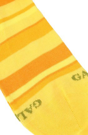 Мужские хлопковые носки GALLO желтого цвета, арт. AP103480 | Фото 2 (Кросс-КТ: бельё; Материал внешний: Хлопок)
