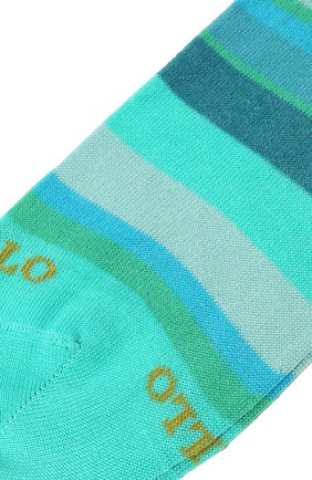 Мужские хлопковые носки GALLO бирюзового цвета, арт. AP103480 | Фото 2 (Кросс-КТ: бельё; Материал внешний: Хлопок)