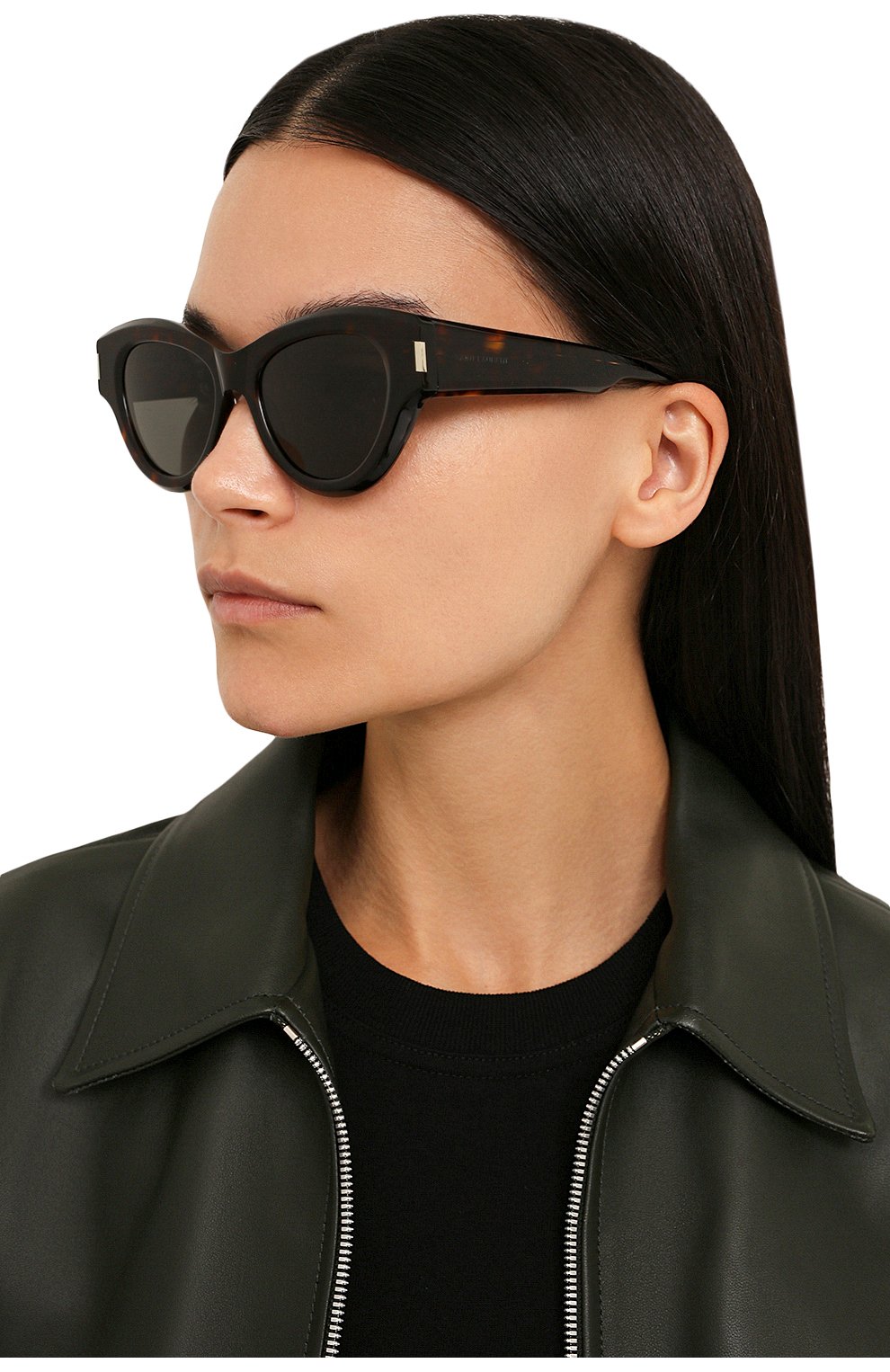 Женские солнцезащитные очки SAINT LAURENT коричневого цвета, арт. SL 506 002 | Фото 2 (Материал: Пластик; Тип  очков: С/з)