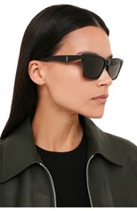 Женские солнцезащитные очки SAINT LAURENT черного цвета, арт. SL M104 002 | Фото 2 (Материал: Пластик; Тип очков: С/з; Очки форма: Квадратные)