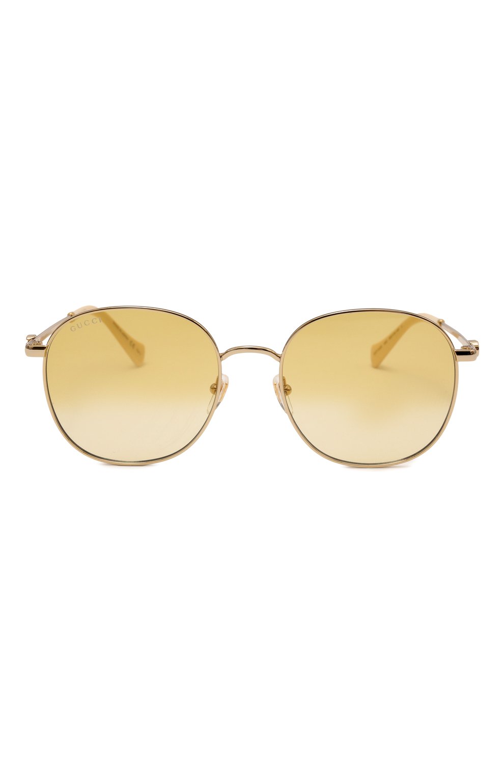 Женские солнцезащитные очки GUCCI золотого цвета, арт. GG1142S 003 | Фото 3 (Тип очков: С/з; Материал: Металл; Очки форма: Квадратные)