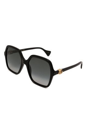 Женские солнцезащитные очки GUCCI черного цвета, арт. GG1072S 001 | Фото 1 (Материал: Пластик; Тип очков: С/з; Очки форма: Квадратные)