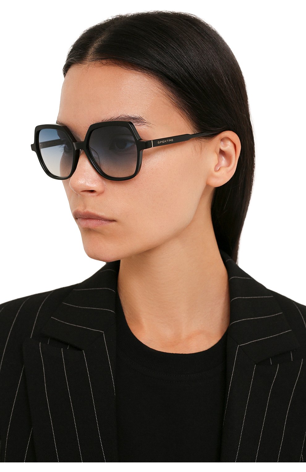 Женские солнцезащитные очки SPEKTRE голубого цвета, арт. MYL0 01AFT | Фото 2 (Материал: Пластик; Тип очков: С/з; Очки форма: Квадратные)