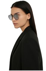 Женские солнцезащитные очки SPEKTRE черного цвета, арт. M0RGAN 01AFT | Фото 2 (Тип очков: С/з; Материал: Металл; Очки форма: Круглые)