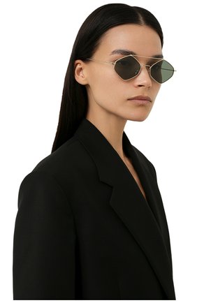 Женские солнцезащитные очки SPEKTRE золотого цвета, арт. RIGAUT 02BFT | Фото 2 (Материал: Металл; Тип очков: С/з; Очки форма: Креативные)