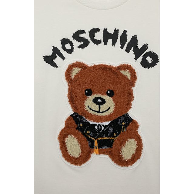 Хлопковая футболка Moschino HUM03S/LBA12/10A-14A Фото 3