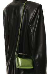 Женская сумка moonbag mini EERA салатового цвета, арт. TMLAGR | Фото 2 (Сумки-технические: Сумки top-handle; Материал: Натуральная кожа; Размер: mini; Ремень/цепочка: На ремешке)