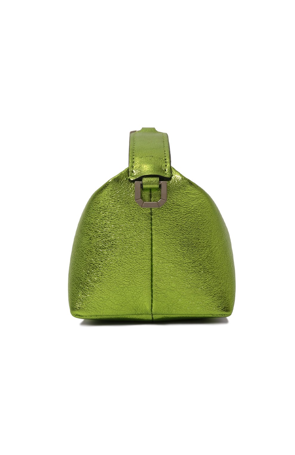 Женская сумка moonbag mini EERA салатового цвета, арт. TMLAGR | Фото 4 (Сумки-технические: Сумки top-handle; Материал: Натуральная кожа; Размер: mini; Ремень/цепочка: На ремешке)