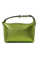 Женская сумка moonbag mini EERA салатового цвета, арт. TMLAGR | Фото 6 (Сумки-технические: Сумки top-handle; Материал: Натуральная кожа; Размер: mini; Ремень/цепочка: На ремешке)