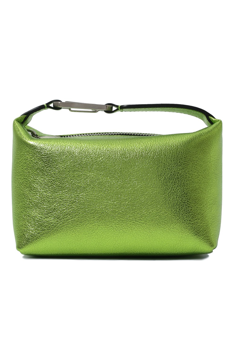 Женская сумка moonbag small EERA салатового цвета, арт. MBLAGR | Фото 1 (Сумки-технические: Сумки top-handle; Материал: Натуральная кожа; Размер: small)