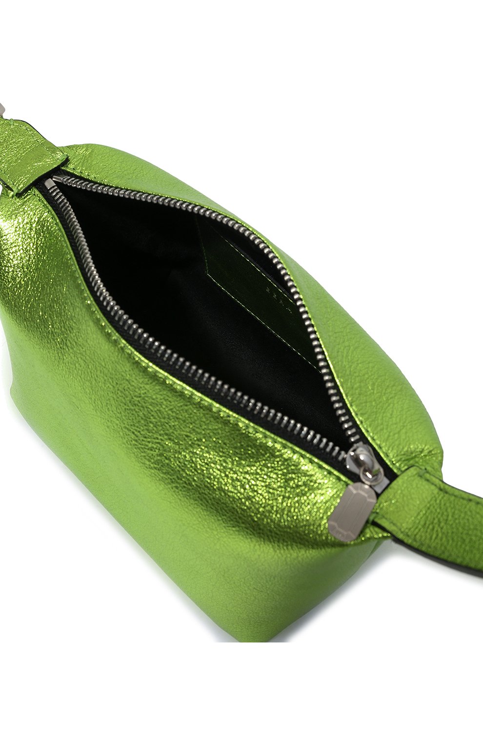 Женская сумка moonbag small EERA салатового цвета, арт. MBLAGR | Фото 5 (Сумки-технические: Сумки top-handle; Материал: Натуральная кожа; Размер: small)