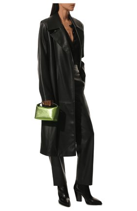 Женская сумка moonbag small EERA салатового цвета, арт. MBLAGR | Фото 7 (Сумки-технические: Сумки top-handle; Материал: Натуральная кожа; Размер: small)