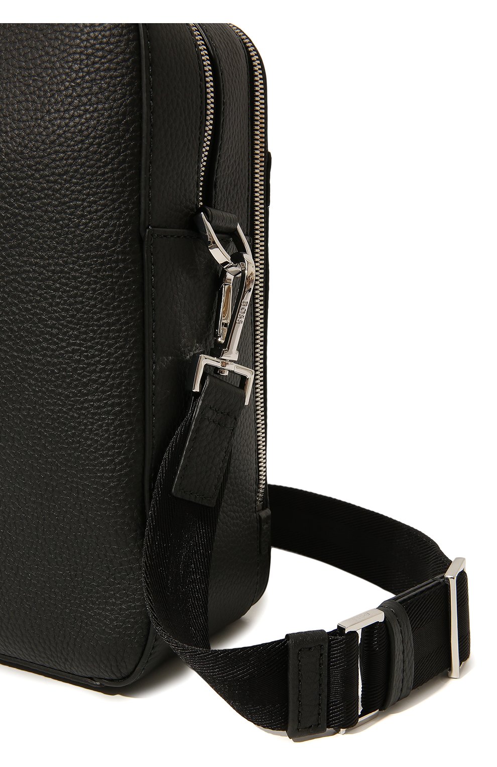 Мужская кожаная сумка для ноутбука BOSS черного цвета, арт. 50481309 | Фото 3 (Материал: Натуральная кожа; Ремень/цепочка: На ремешке; Размер: large)