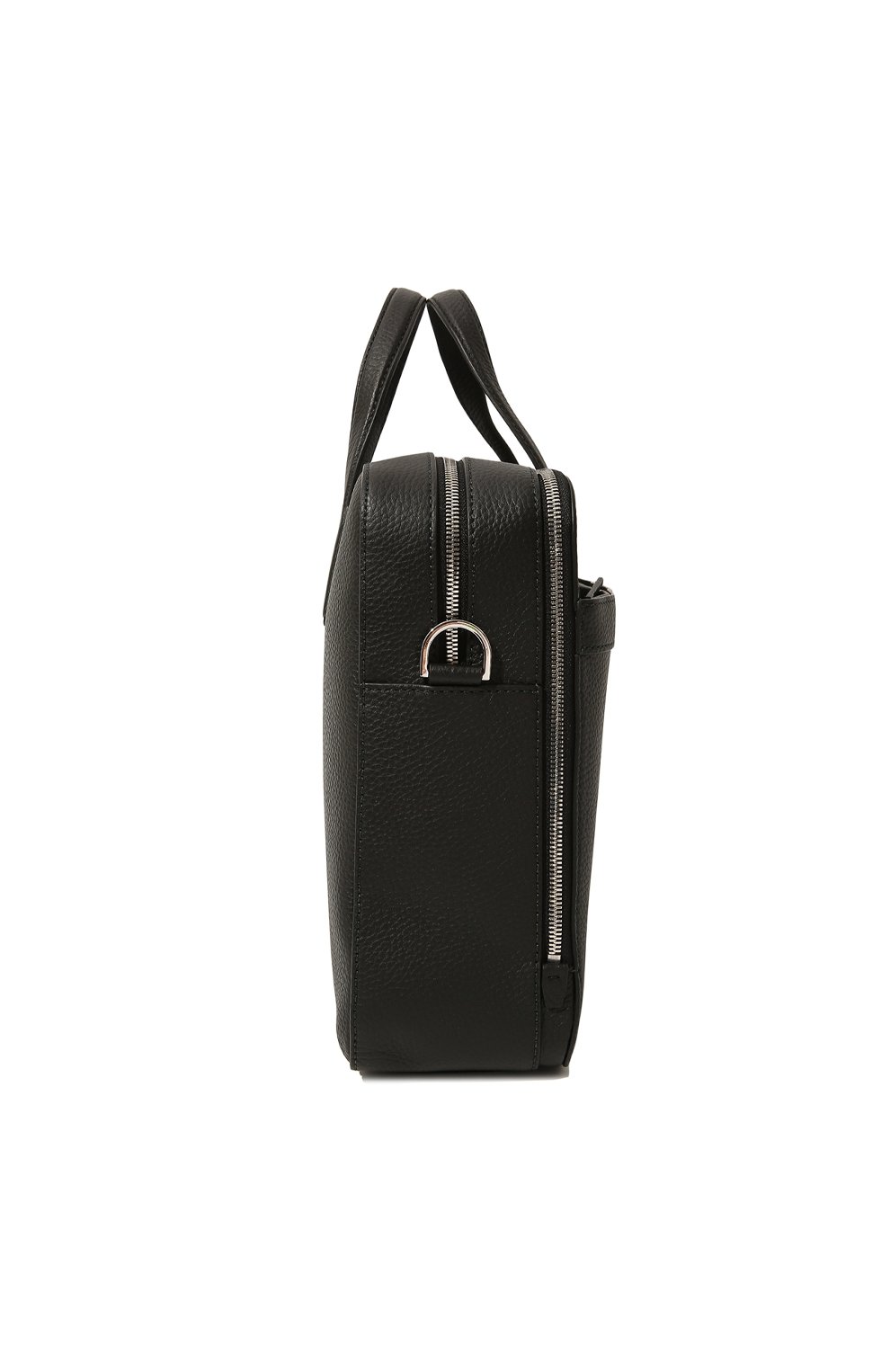 Мужская кожаная сумка для ноутбука BOSS черного цвета, арт. 50481309 | Фото 4 (Материал: Натуральная кожа; Ремень/цепочка: На ремешке; Размер: large)