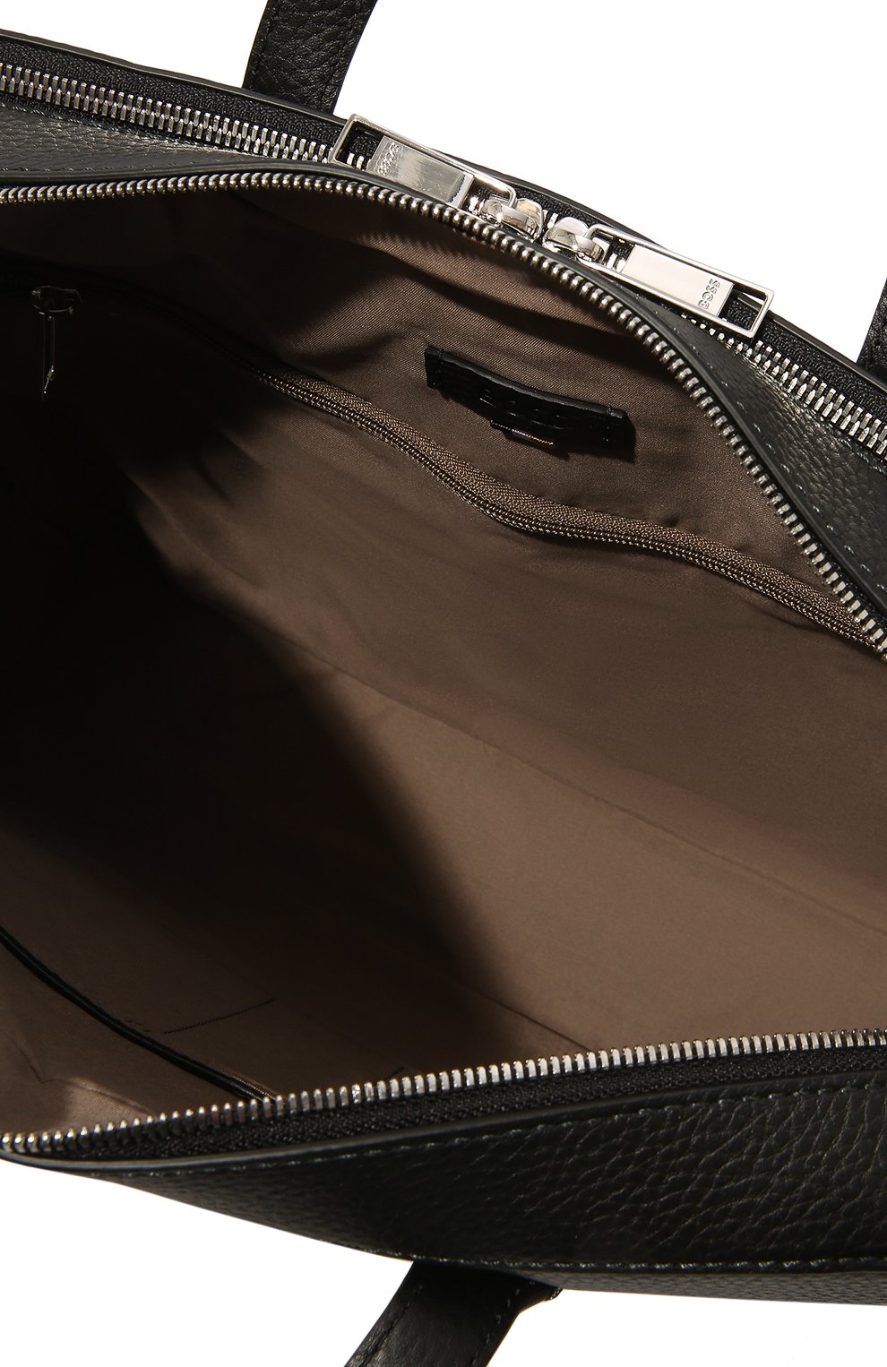 Мужская кожаная сумка для ноутбука BOSS черного цвета, арт. 50481309 | Фото 5 (Материал: Натуральная кожа; Ремень/цепочка: На ремешке; Размер: large)