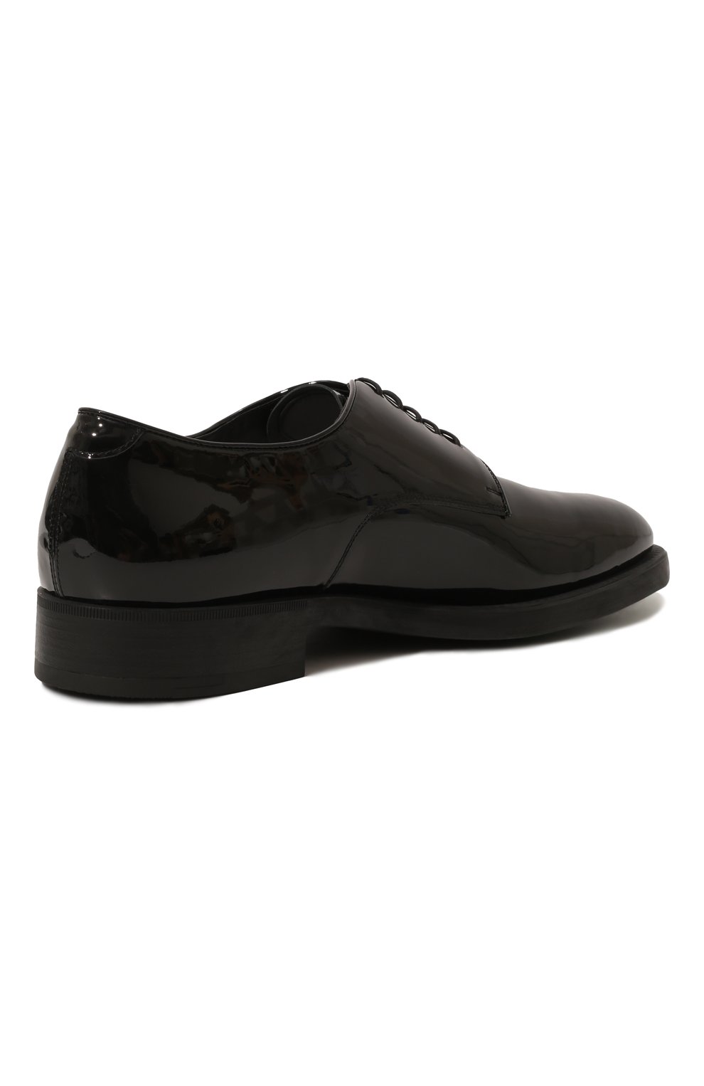 Мужские кожаные дерби GIORGIO ARMANI черного цвета, арт. X2C679/XAT24 | Фото 5 (Материал внешний: Кожа; Материал внутренний: Натуральная кожа; Стили: Классический; Мужское Кросс-КТ: Вечерняя обувь)