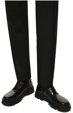 Мужские кожаные ботинки SANTONI черного цвета, арт. MGDG18233NERBPWEN01 | Фото 3 (Материал внешний: Кожа; Мужское Кросс-КТ: Ботинки-обувь, Байкеры-обувь; Материал внутренний: Натуральная кожа; Материал утеплителя: Без утеплителя)