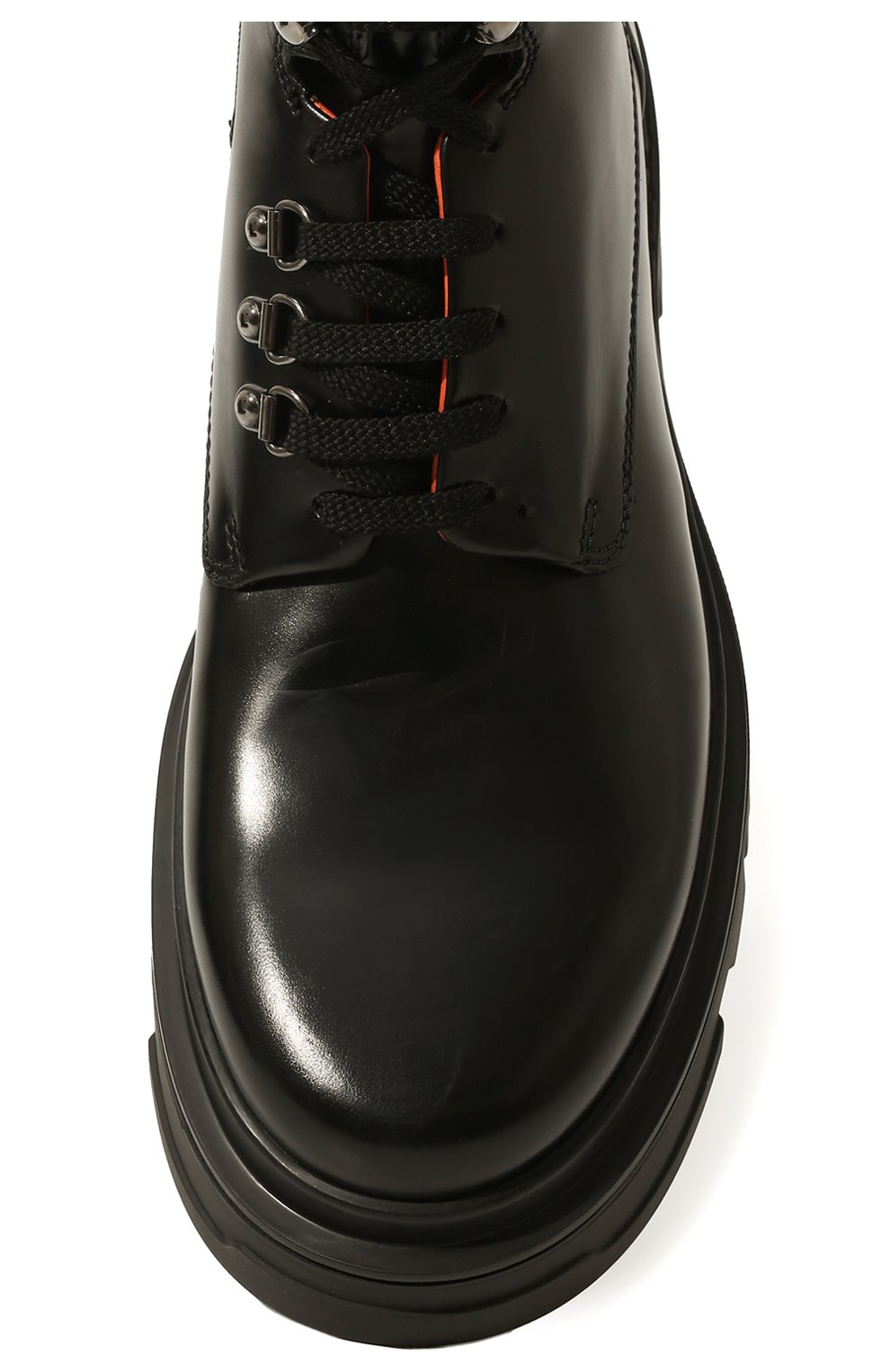 Мужские кожаные ботинки SANTONI черного цвета, арт. MGDG18233NERBPWEN01 | Фото 6 (Материал внешний: Кожа; Мужское Кросс-КТ: Ботинки-обувь, Байкеры-обувь; Материал внутренний: Натуральная кожа; Материал утеплителя: Без утеплителя)