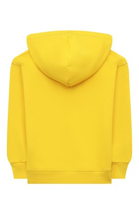 Детский хлопковое худи DSQUARED2 желтого цвета, арт. DQ1246-D002Y | Фото 2 (Рукава: Длинные; Мальчики Кросс-КТ: Худи-одежда; Материал внешний: Хлопок)
