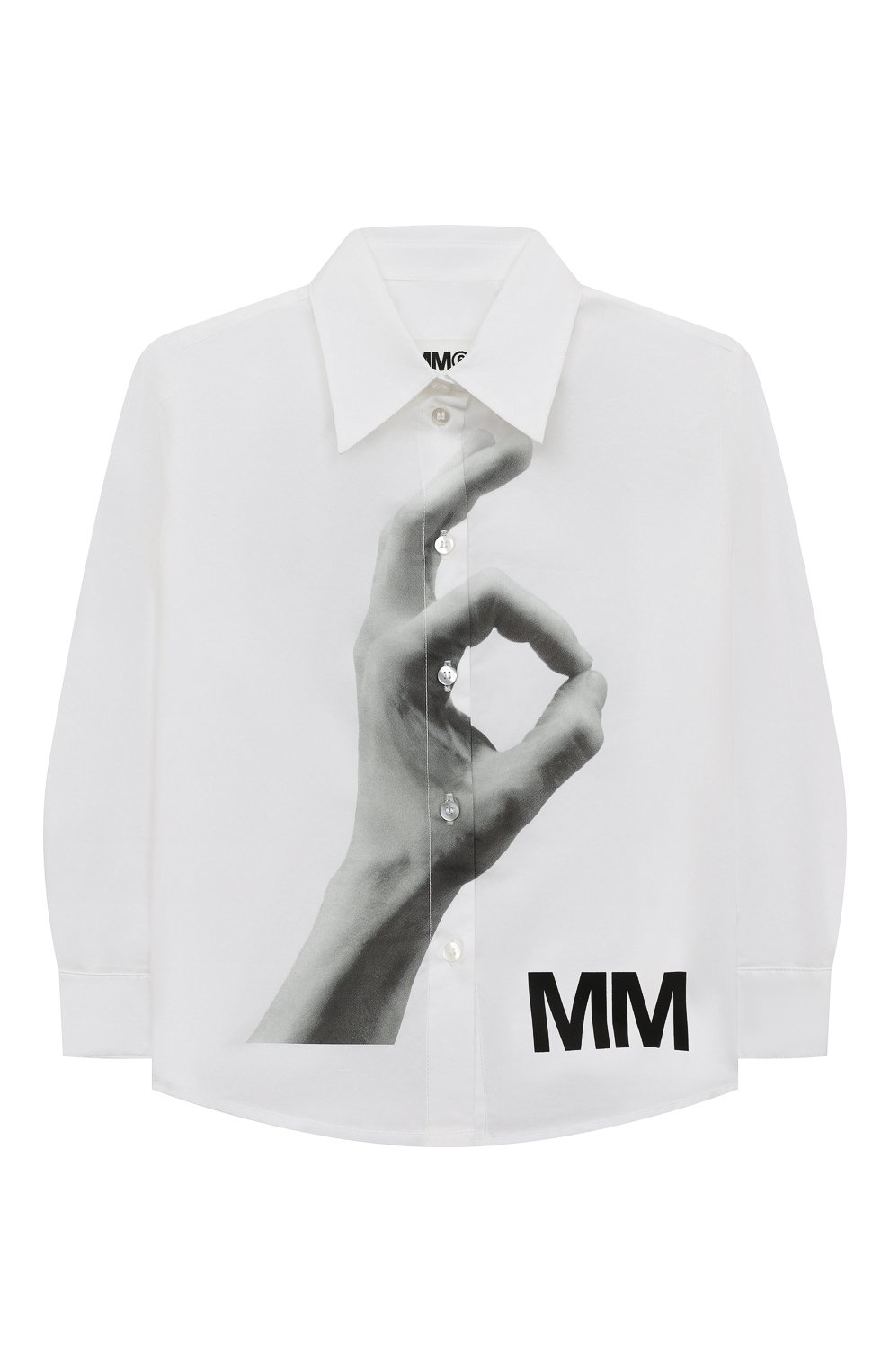 Хлопковая блузка MM6 M60192-MM014