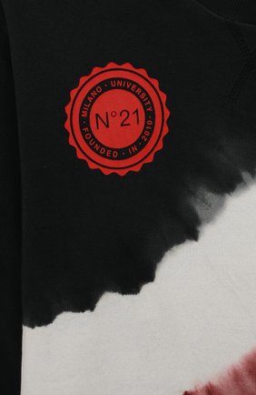 Детский хлопковый свитшот N21 бордового цвета, арт. N21379/N0225/N21S138M | Фото 3 (Рукава: Длинные; Материал внешний: Хлопок; Мальчики Кросс-КТ: Свитшот-одежда)