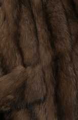 Женская шуба из меха соболя KUSSENKOVV светло-коричневого цвета, арт. 763600005571 | Фото 5 (Женское Кросс-КТ: Мех; Рукава: Длинные; Материал внешний: Натуральный мех; Длина (верхняя одежда): Короткие; Материал подклада: Шелк; Стили: Кэжуэл)
