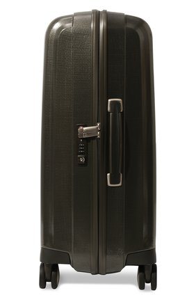 Женский дорожный чемодан lite cube SAMSONITE хаки цвета, арт. 33V-14005 | Фото 2 (Размер: large; Материал: Пластик; Ограничения доставки: oversized)