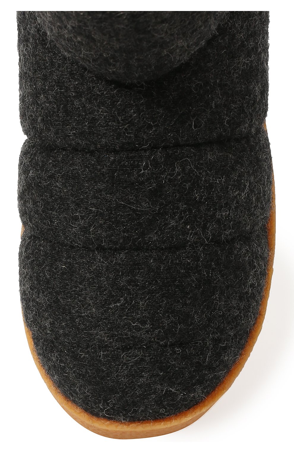 Детские утепленные ботинки AGE OF INNOCENCE серого цвета, арт. 000296/L0U 2.0 (SH0RT)/28-34 | Фото 4 (Материал внешний: Текстиль, Шерсть; Материал утеплителя: Натуральный мех, Шерсть)