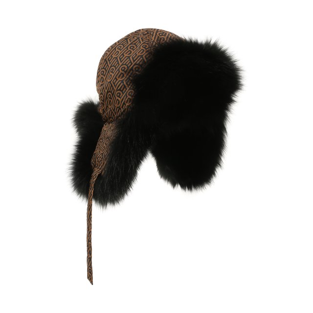 Пуховая шапка-ушанка Yves Salomon Enfant 23WEA015XXD0XW