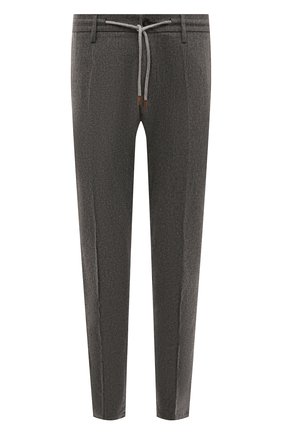 Мужские брюки из шерсти и кашемира ELEVENTY PLATINUM серого цвета, арт. F75PANB21 TES0D037 | Фото 1 (Материал внешний: Шерсть; Длина (брюки, джинсы): Стандартные; Случай: Повседневный; Стили: Кэжуэл)